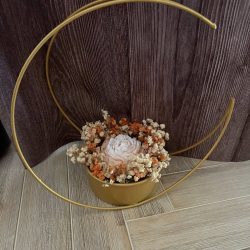 bouquet fondant  contenant metal lune
