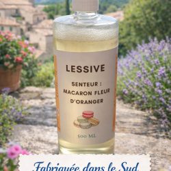 Lessive macaron fleur d'oranger