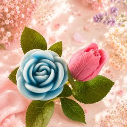 Fondant rose et tulipe