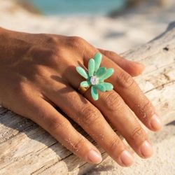 Bague thea verte