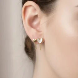 BOUCLES D'OREILLES 2 coeurs
