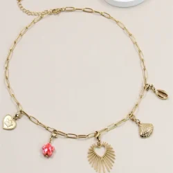 Collier maillon compatible pour attacher des pendentifs charm's