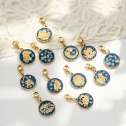 pendentifs signes astrologiques (bleu)
