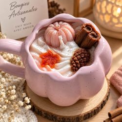 Bougie mug citrouille