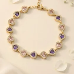 Bracelet Cœur Strass Olivia