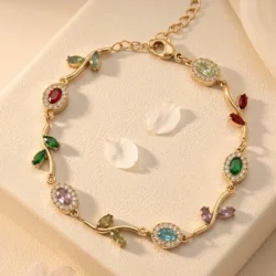 Bracelet Fleuri Strass Louise